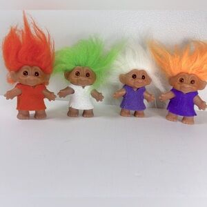 Vintage DAM Mini Troll Dolls Set of 4